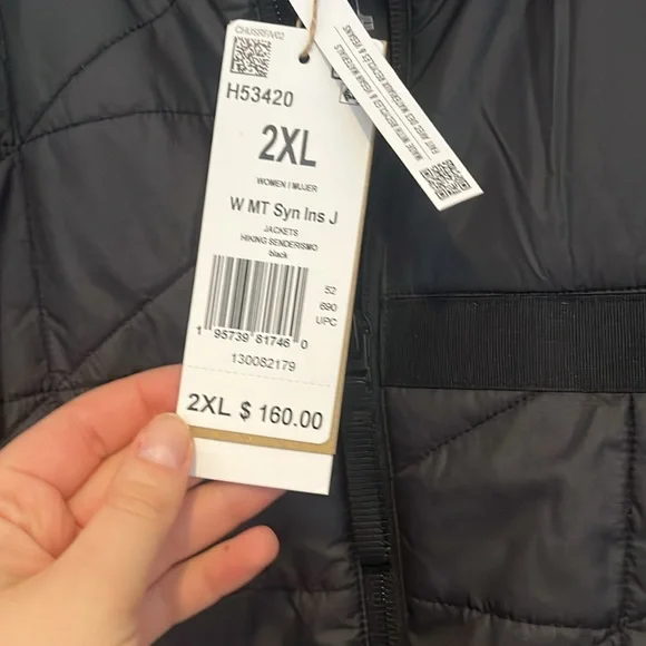 NWT!! Adidas Terrex Black WM Jacket 2X - Picture 3 of 4